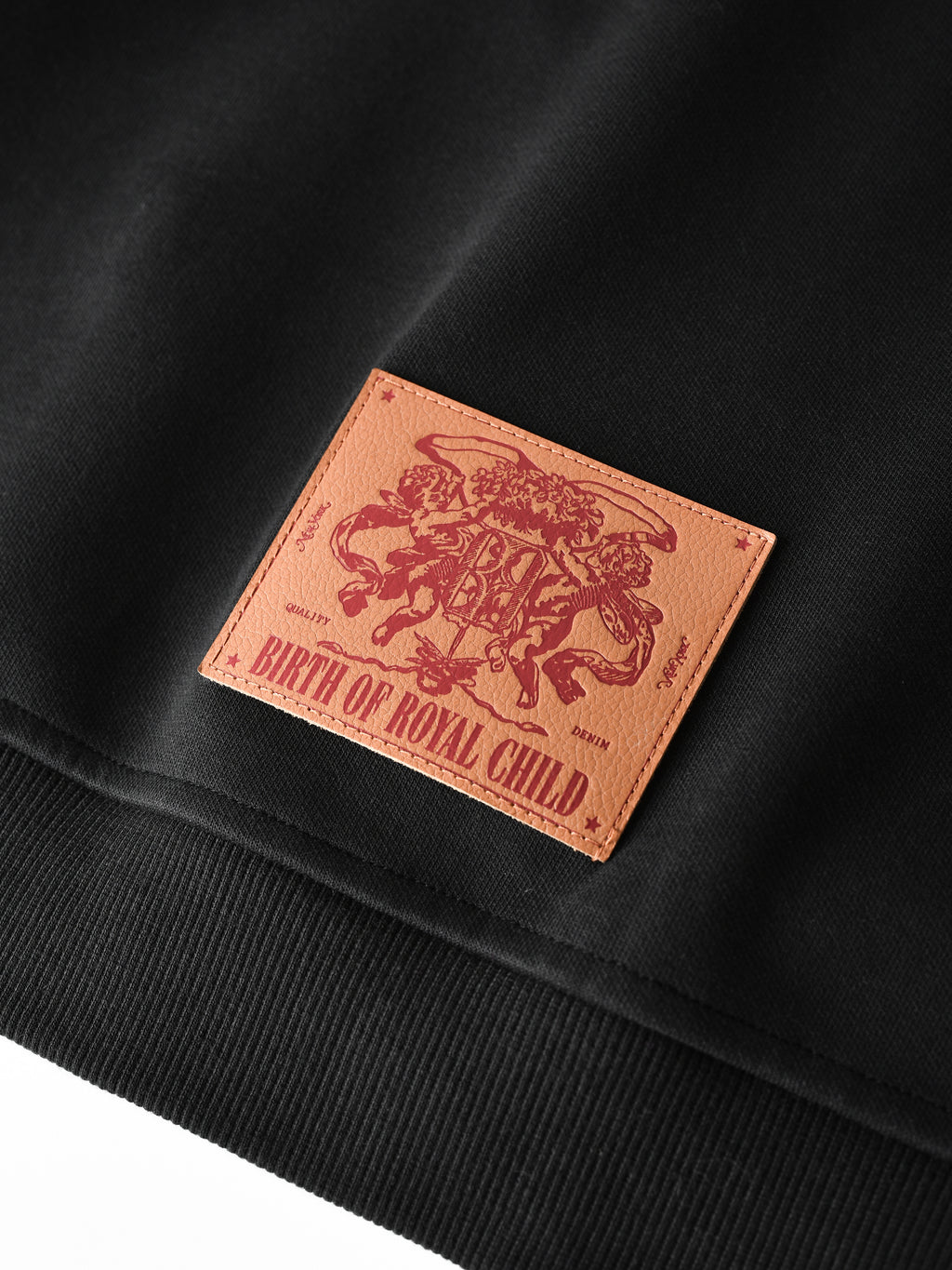 3D Flower Relief Hoodie BLK