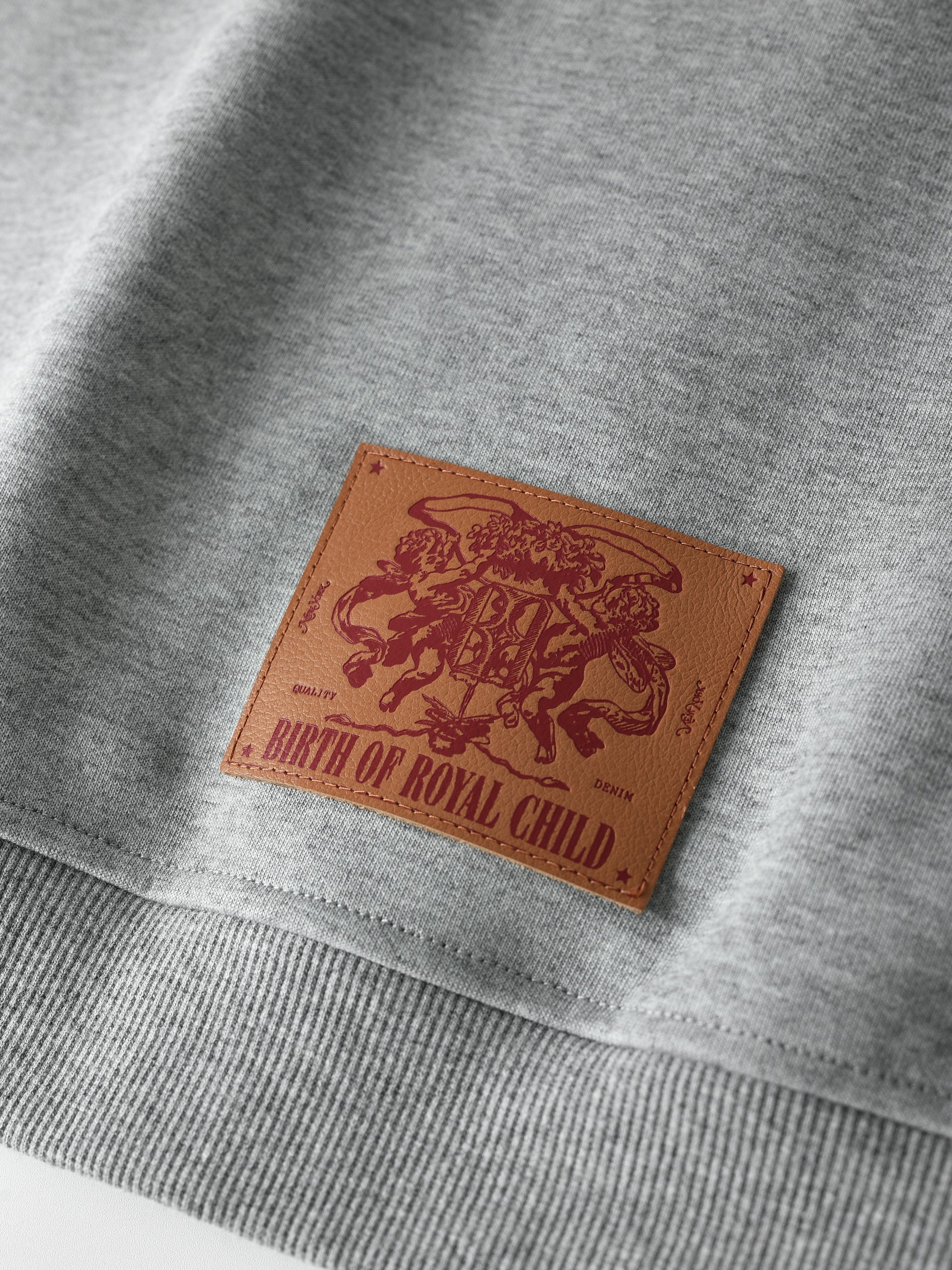 3D Flower Relief Hoodie GRY