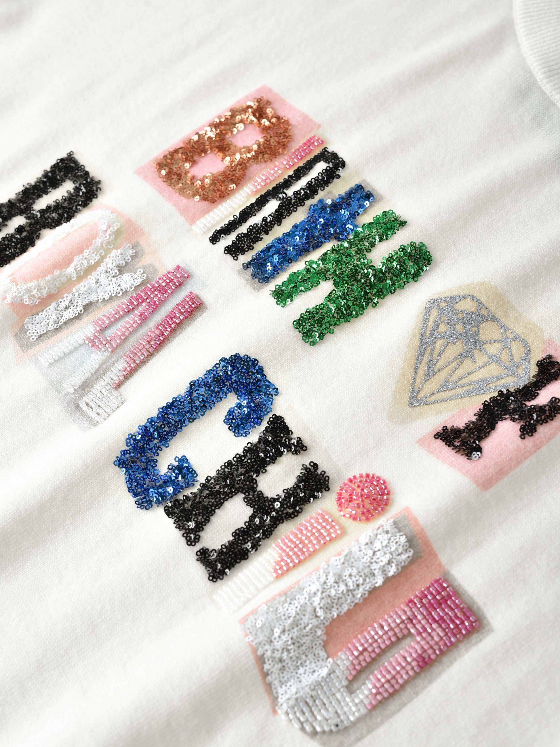 Sequin Logo Long-Sleeve Tee