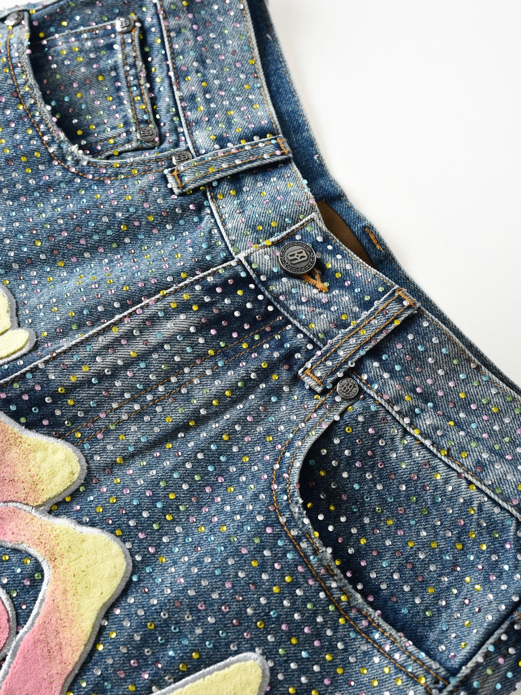 Graffiti Logo Diamond Denim