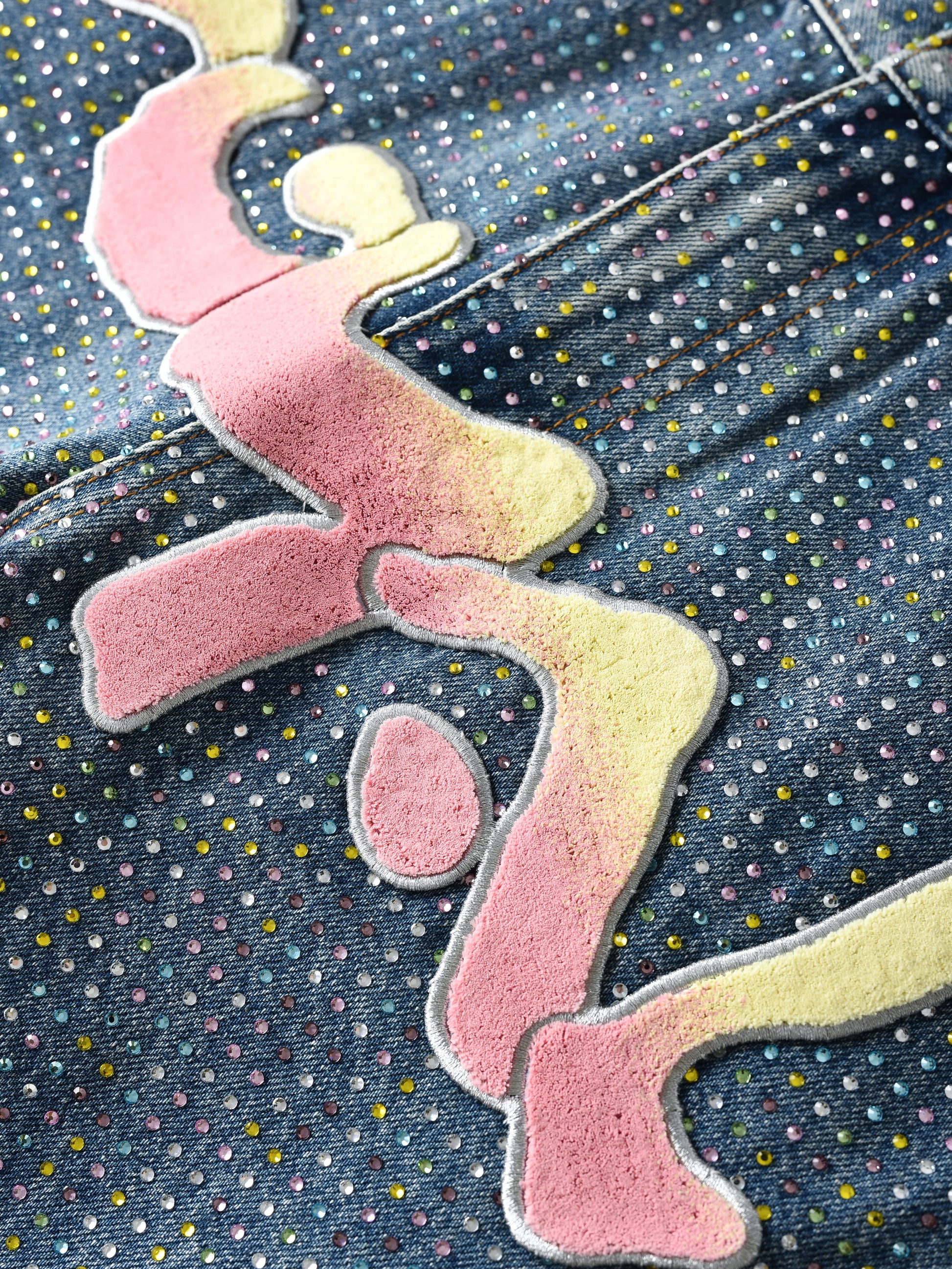 Graffiti Logo Diamond Denim