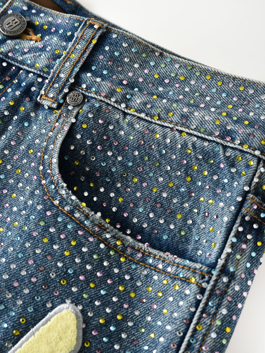 Graffiti Logo Diamond Denim