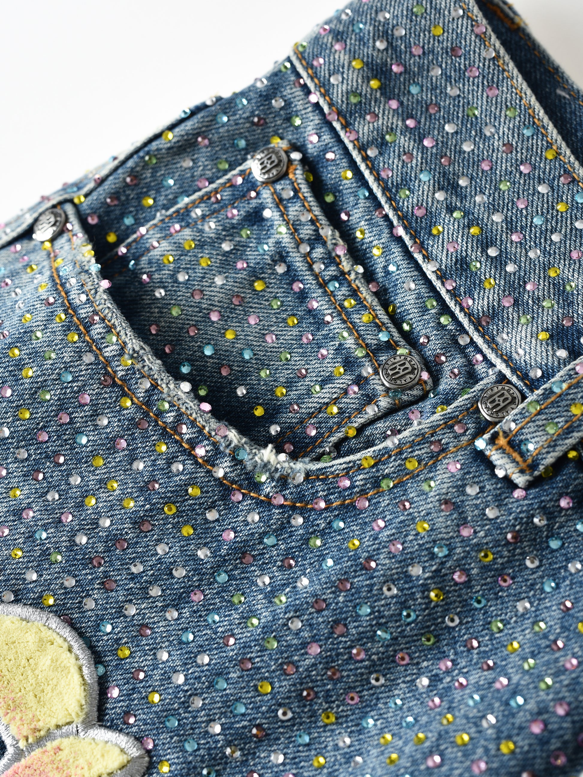 Graffiti Logo Diamond Denim