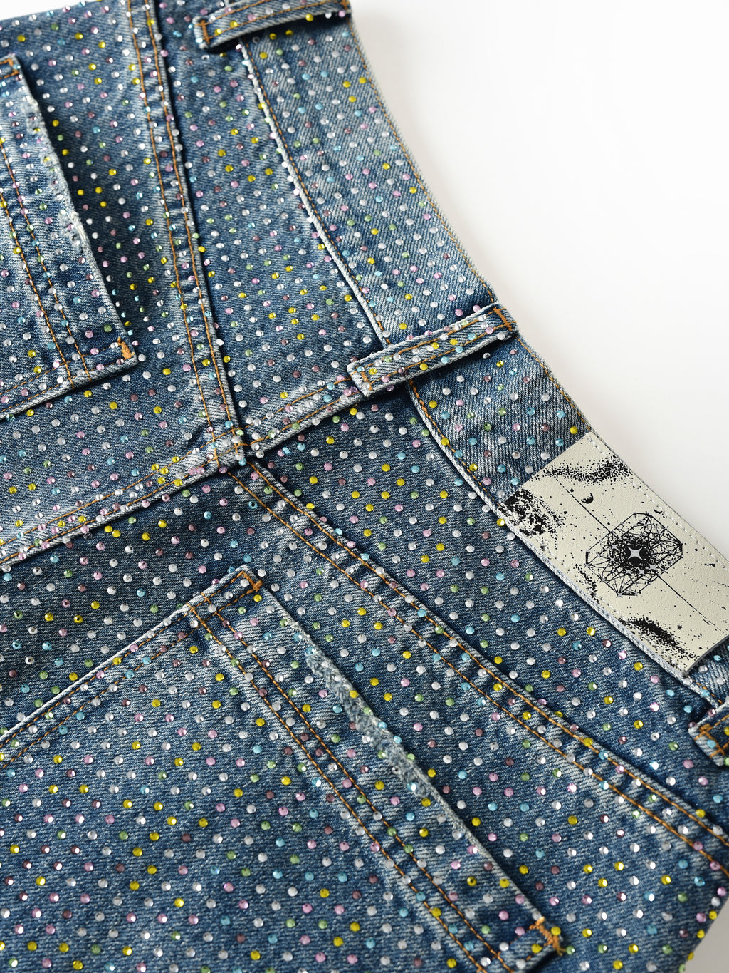 Graffiti Logo Diamond Denim