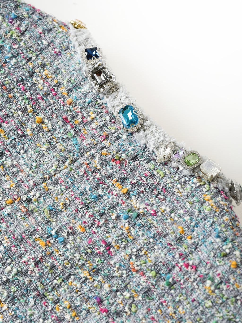 Bouclé Tweed Short Jacket LIGHT GRY