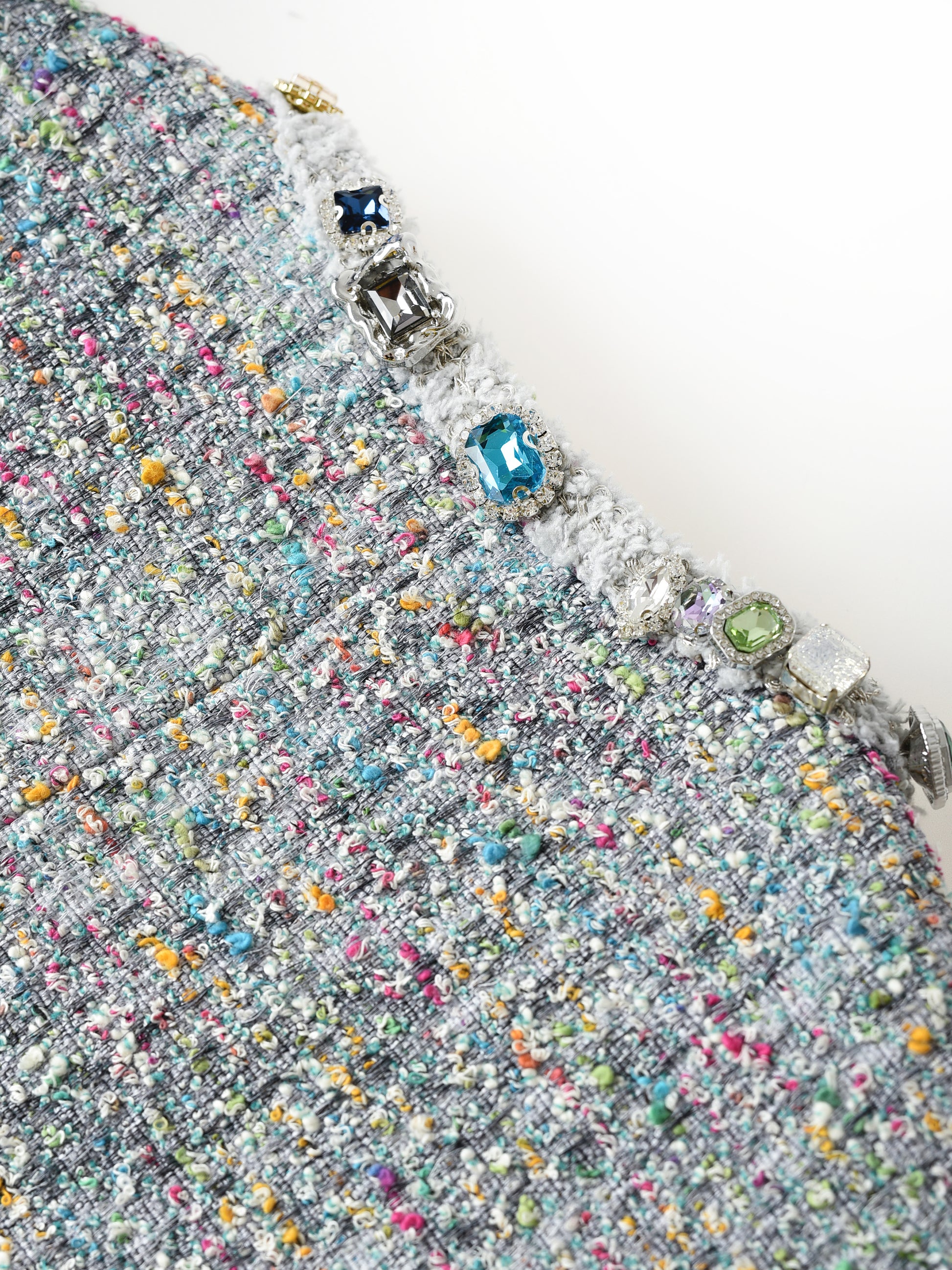 Bouclé Tweed Short Jacket LIGHT GRY