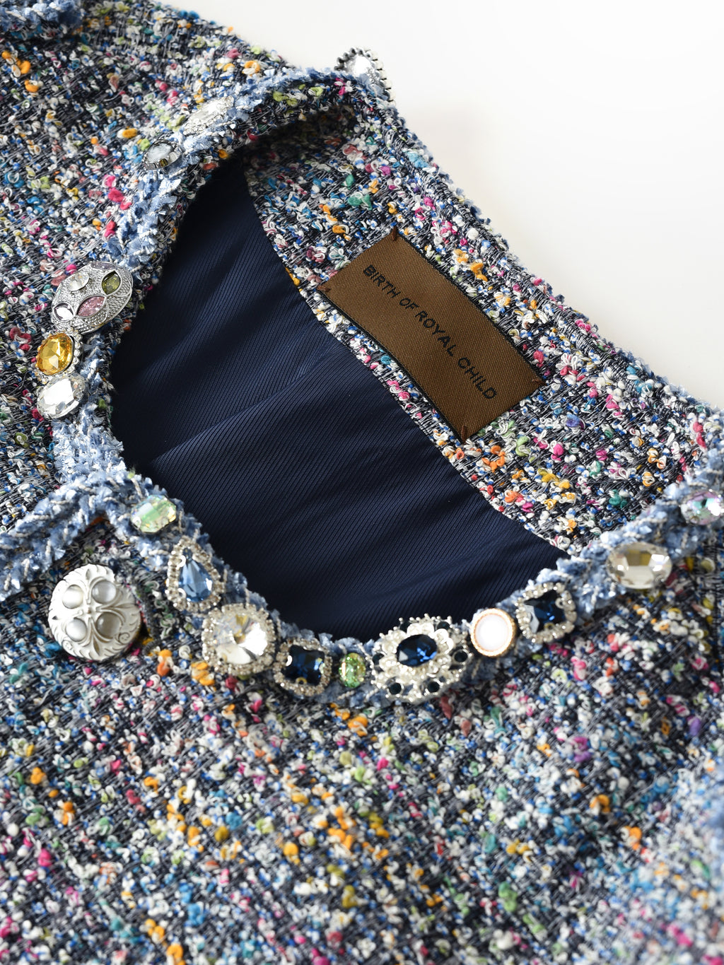 Bouclé Tweed Short Jacket DARK GRY