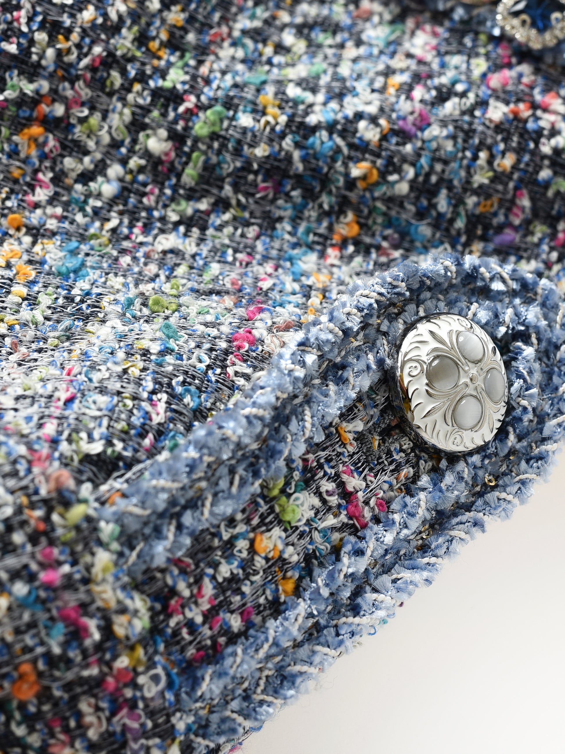 Bouclé Tweed Short Jacket DARK GRY