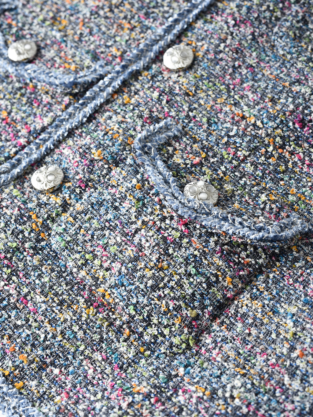 Bouclé Tweed Short Jacket DARK GRY