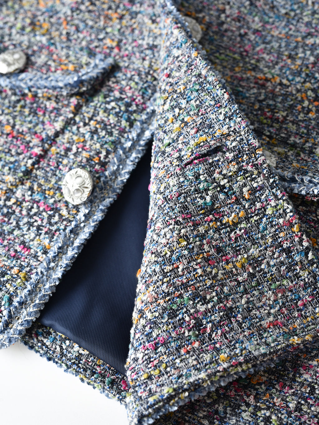Bouclé Tweed Short Jacket DARK GRY