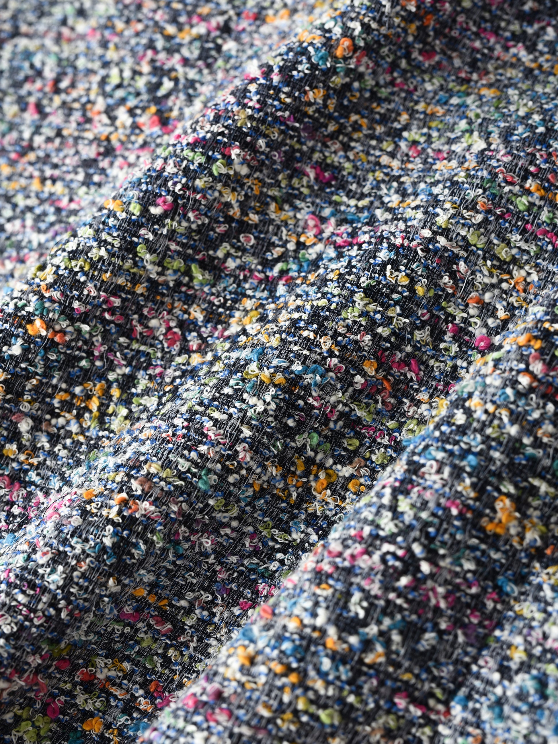 Bouclé Tweed Short Jacket DARK GRY