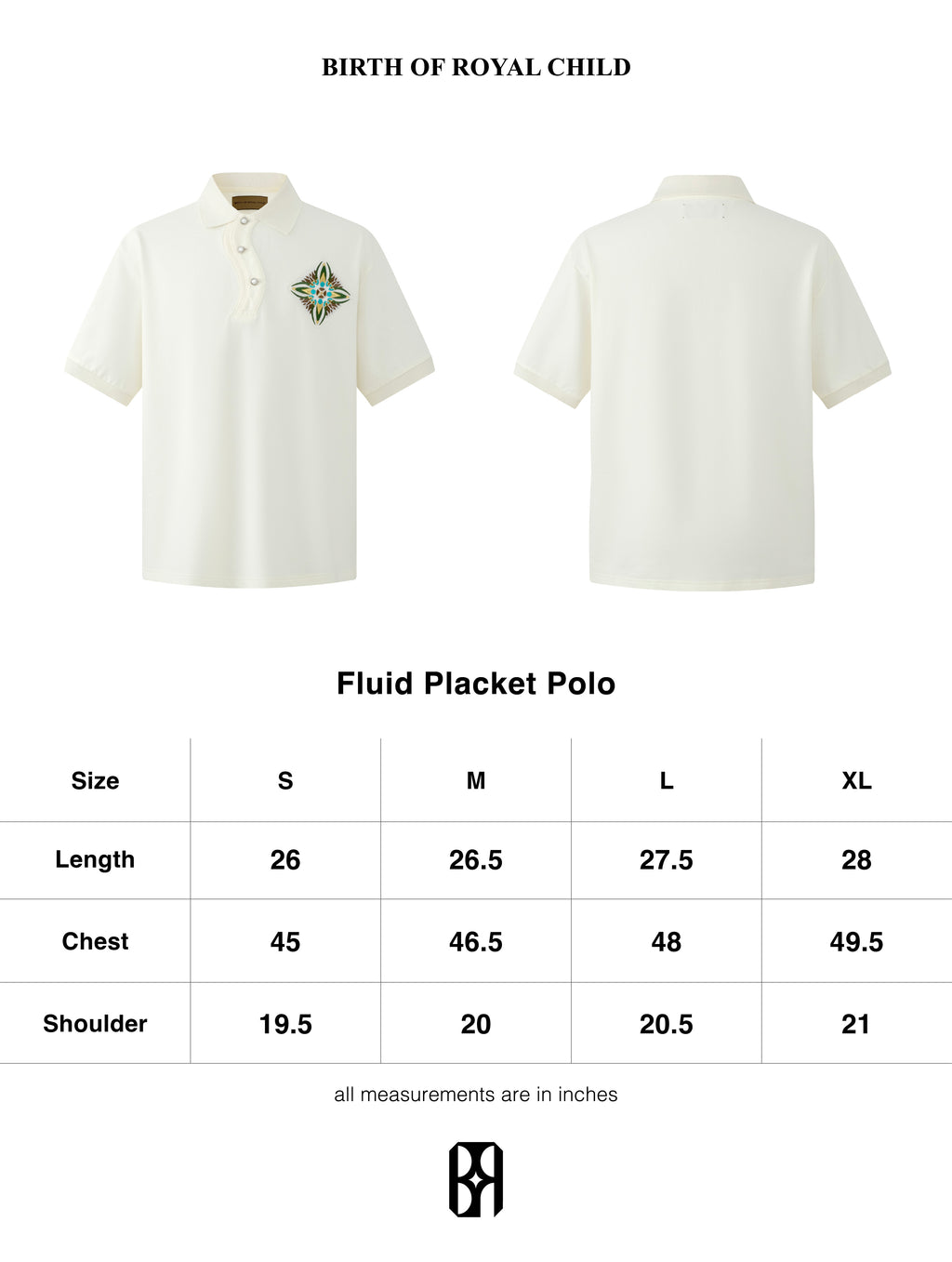 Fluid Placket Polo in WHT