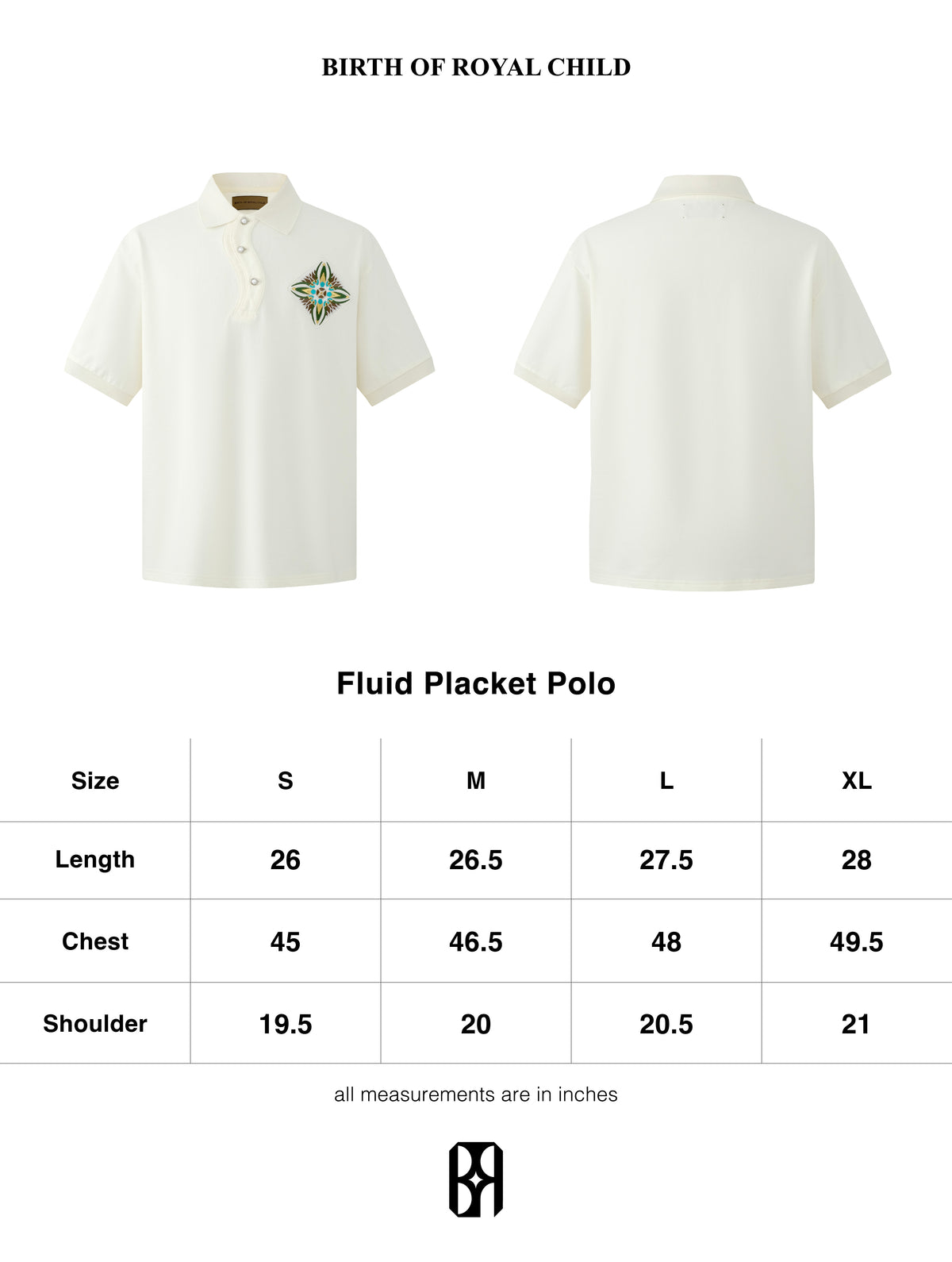 Fluid Placket Polo in WHT
