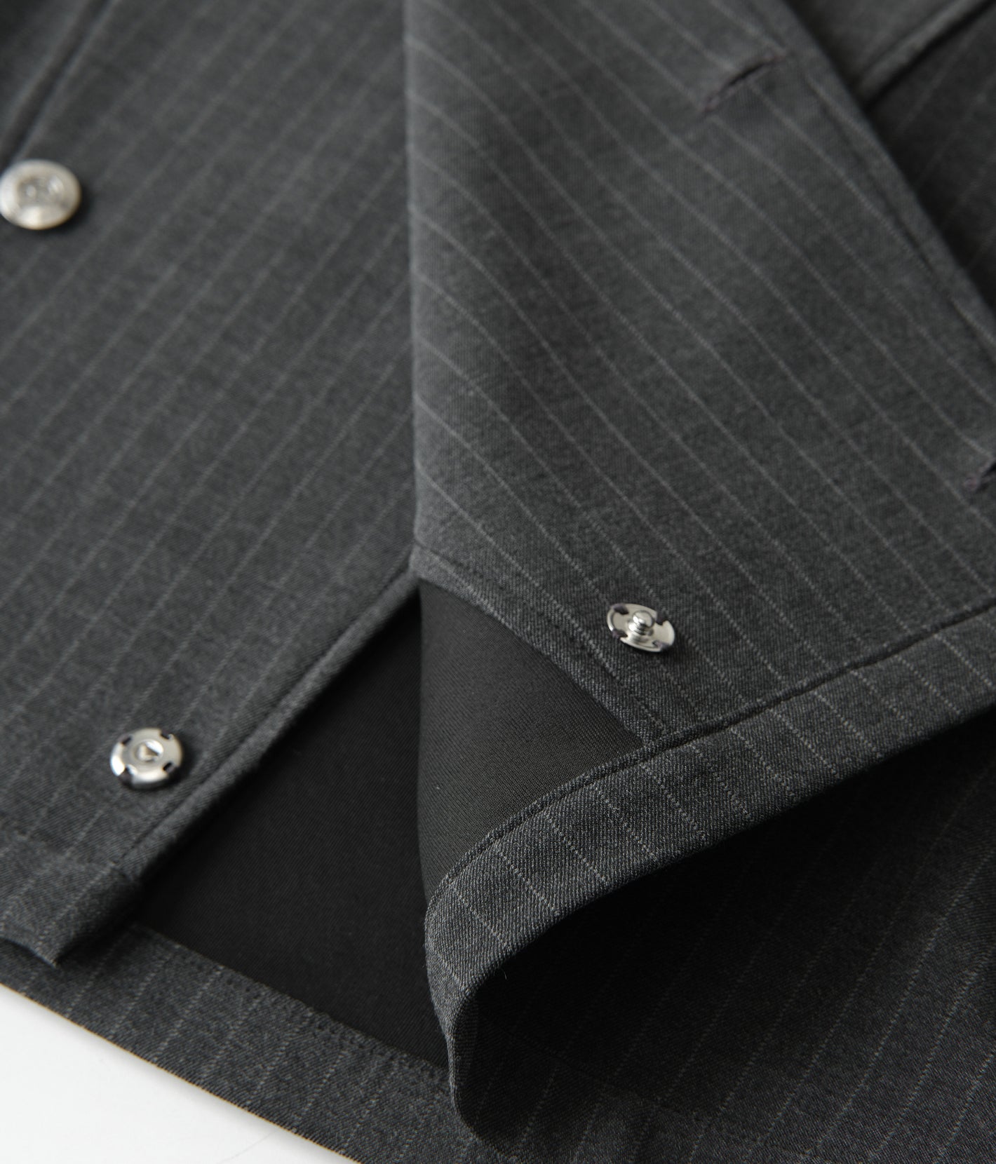 Asymmetric Pinstripe Button Shirt (Sample)