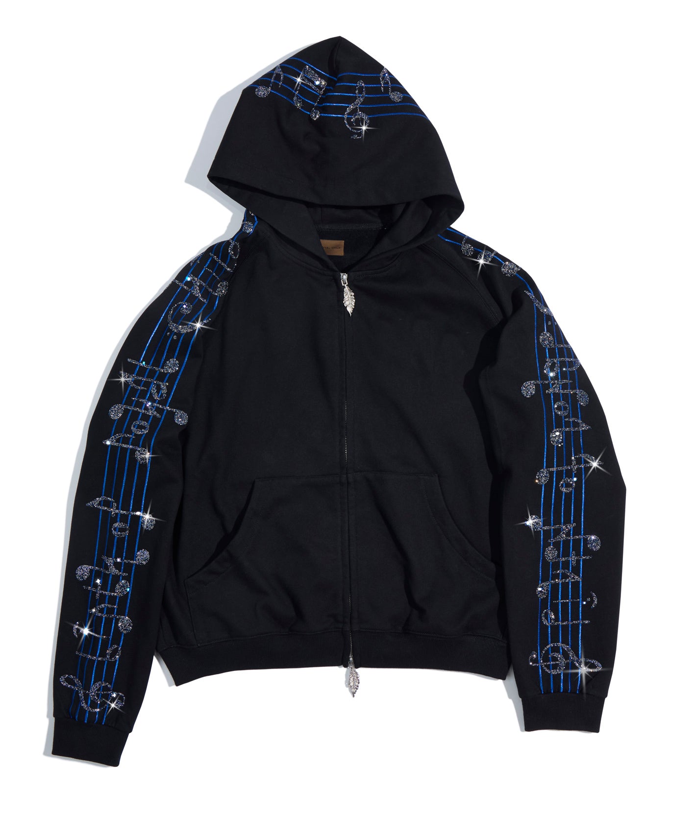 Crystal Notes Raglan Hoodie Black