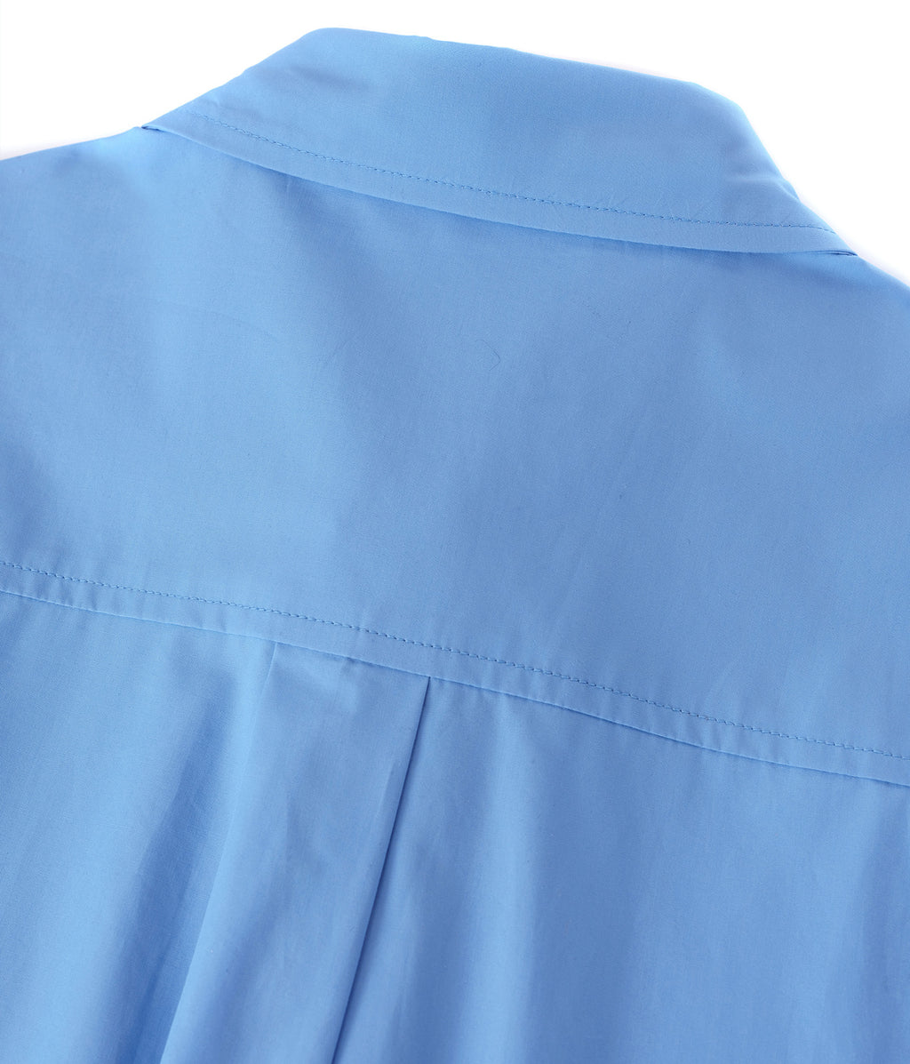 Interrupted Portrait Patch Shirt Blue