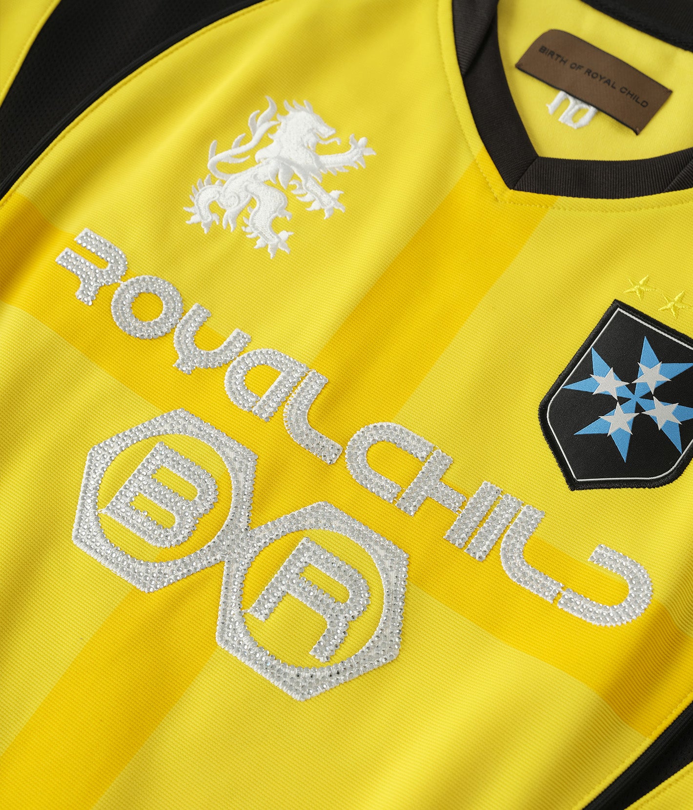 Crystal Braille Double-Collar Jersey Yellow