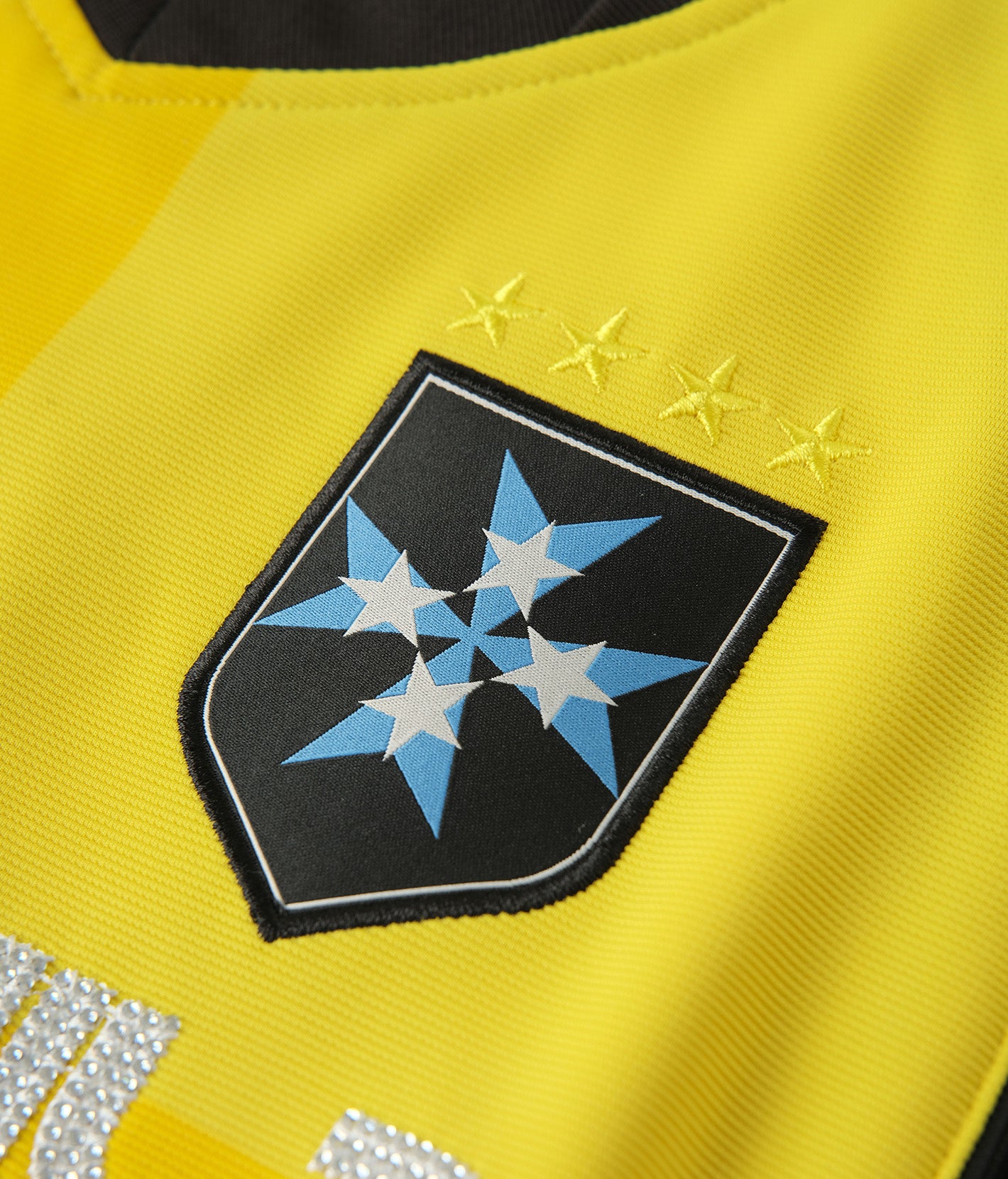 Crystal Braille Double-Collar Jersey Yellow