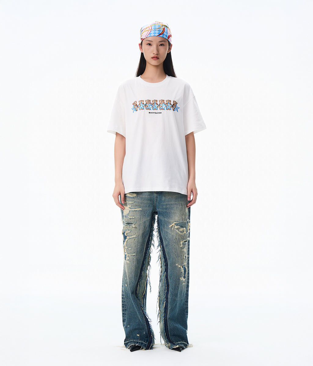 Royal Bear Tee White