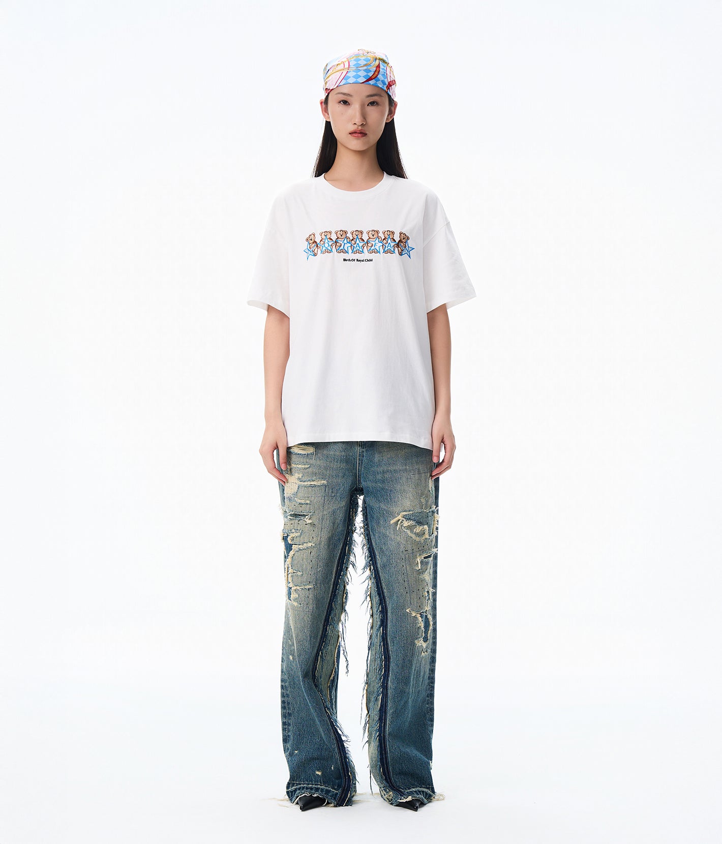 Royal Bear Tee White