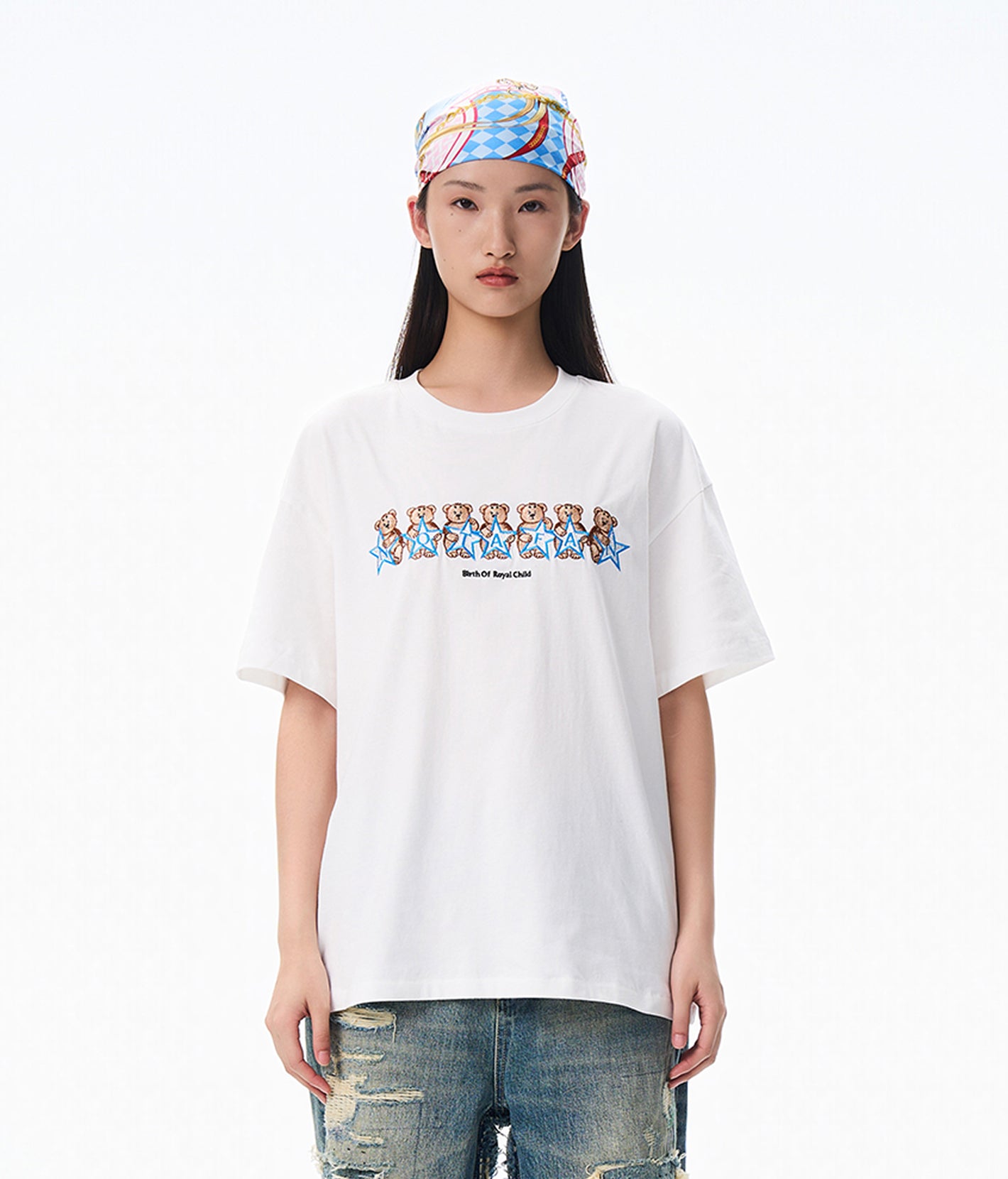 Royal Bear Tee White