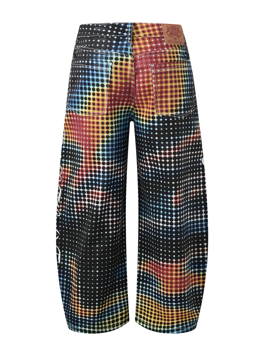 Thermal Polka-Dot Curved Knife Pants