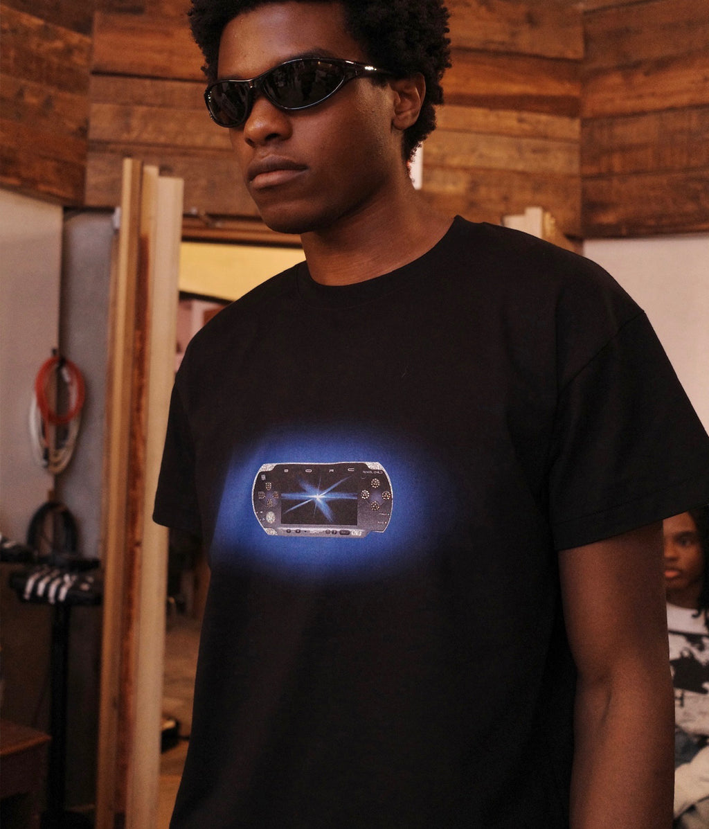 PSP Short Sleeve Tee | Black - Birth of Royal Child | Men's T-shirts | Nostalgic, Retro Tees 