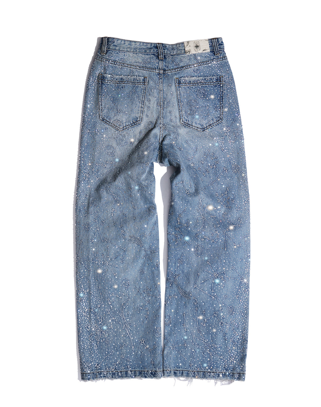 20K Zodiac Diamond Denim Pants in BLU