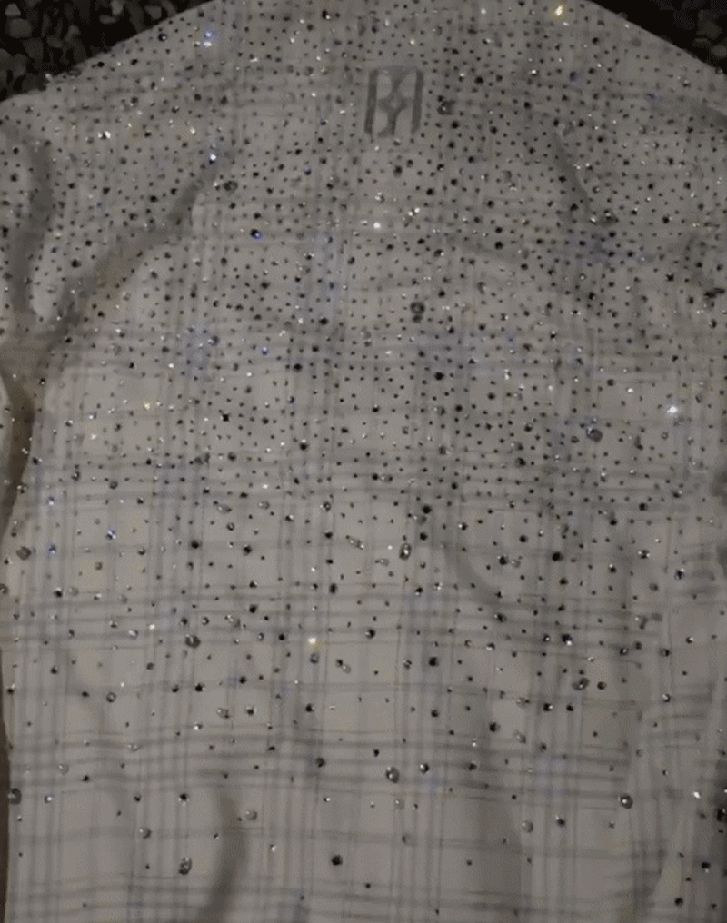 20K Diamond Pearl Shirt in Beige – Birth Of Royal Child 20K Diamond Pearl Shirt in Beige – Birth Of Royal Child