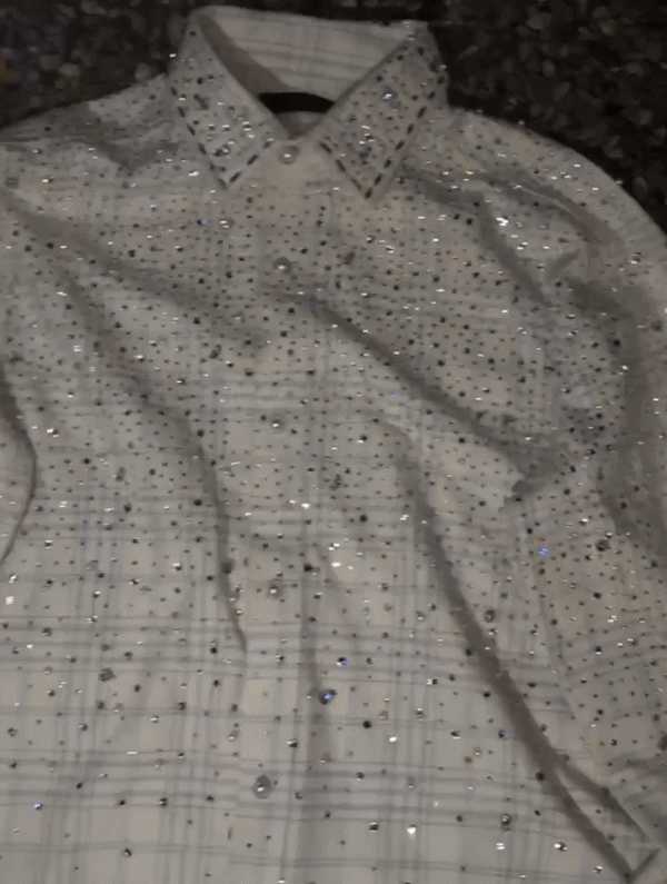 20K Diamond Pearl Shirt in Beige – Birth Of Royal Child 20K Diamond Pearl Shirt in Beige – Birth Of Royal Child