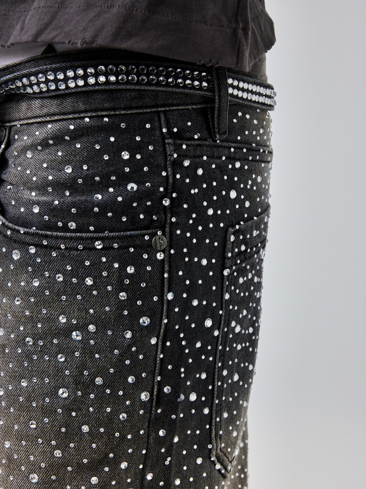 3D Printing Washed 20k Swarovski Diamond Boro Denim Black