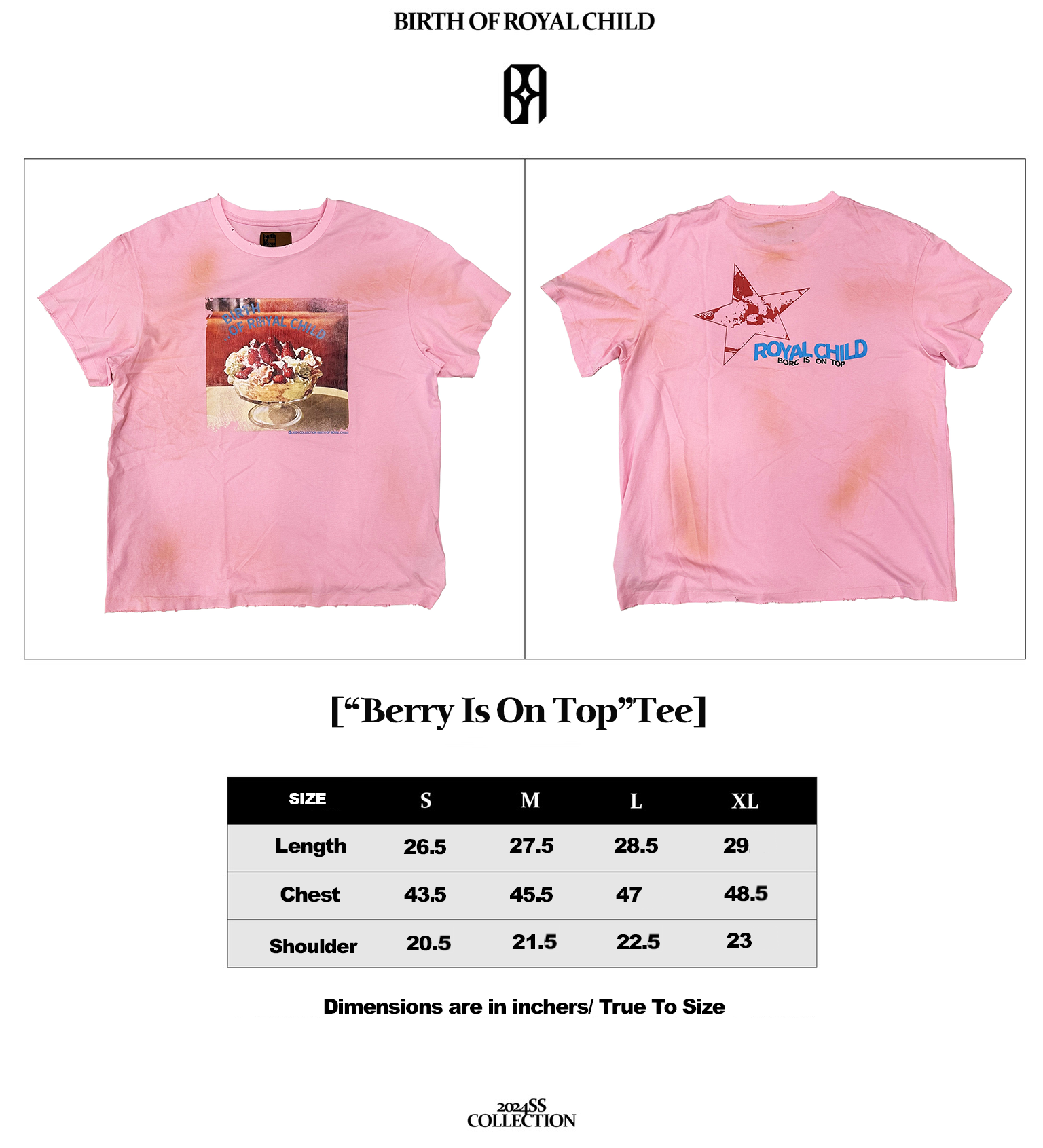 “Berry Is On Top ” Tee in Pink