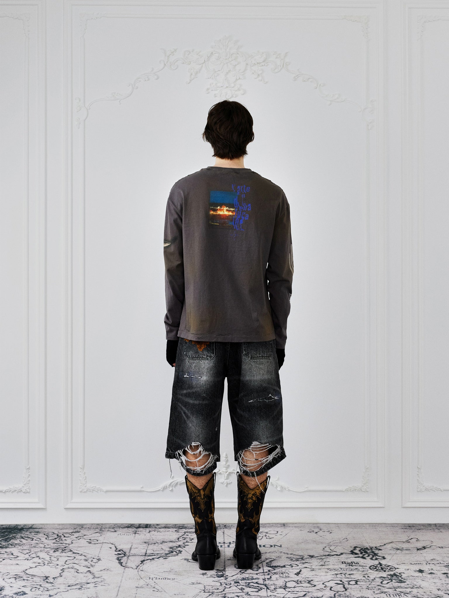 Sunset printed LS T-Shirt