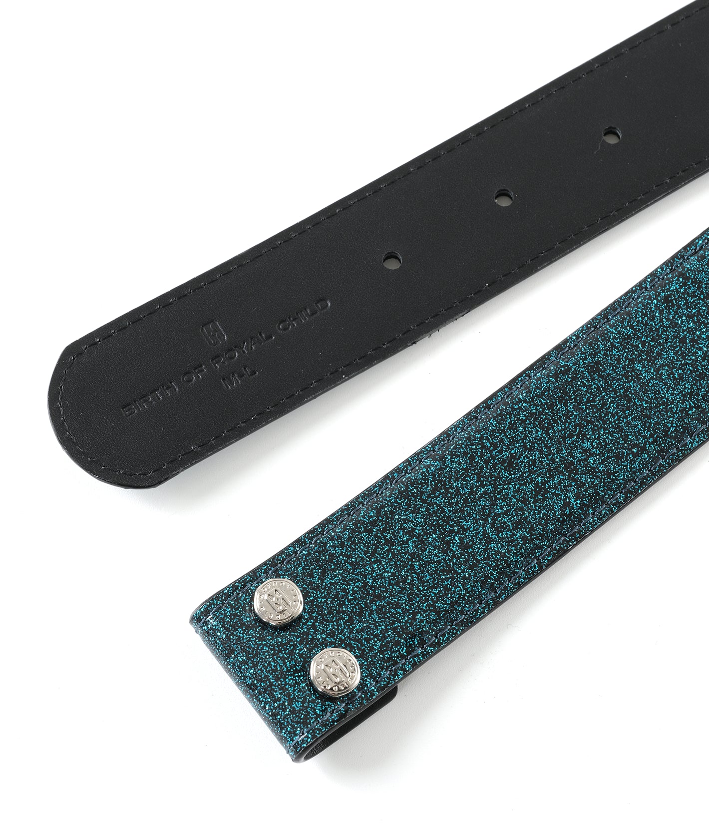 Starry Sky Leather Belt Black