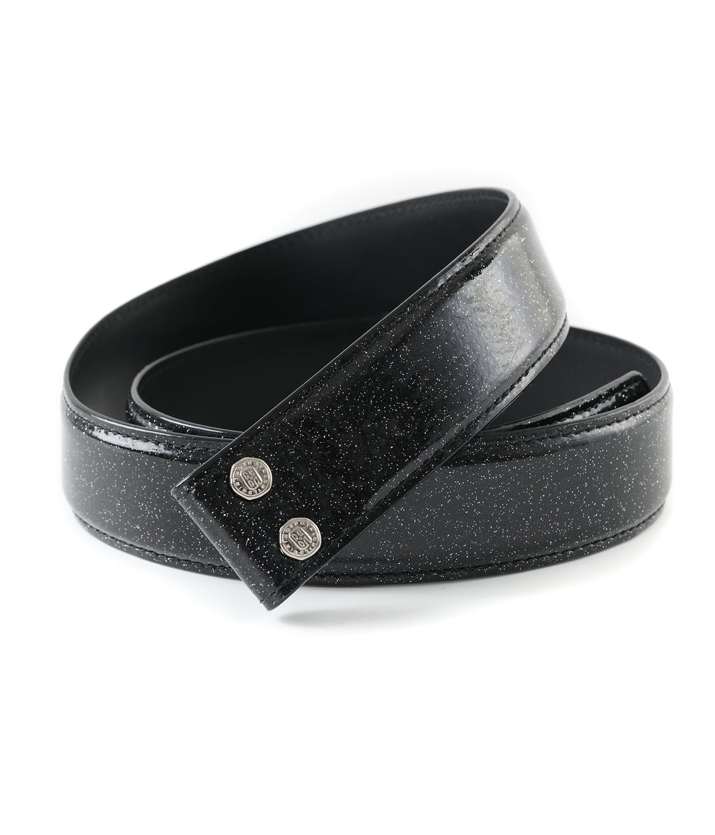 Starry Sky Leather Belt Blue