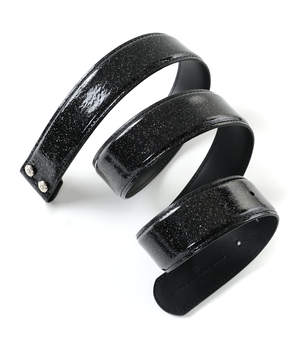 Starry Sky Leather Belt Blue