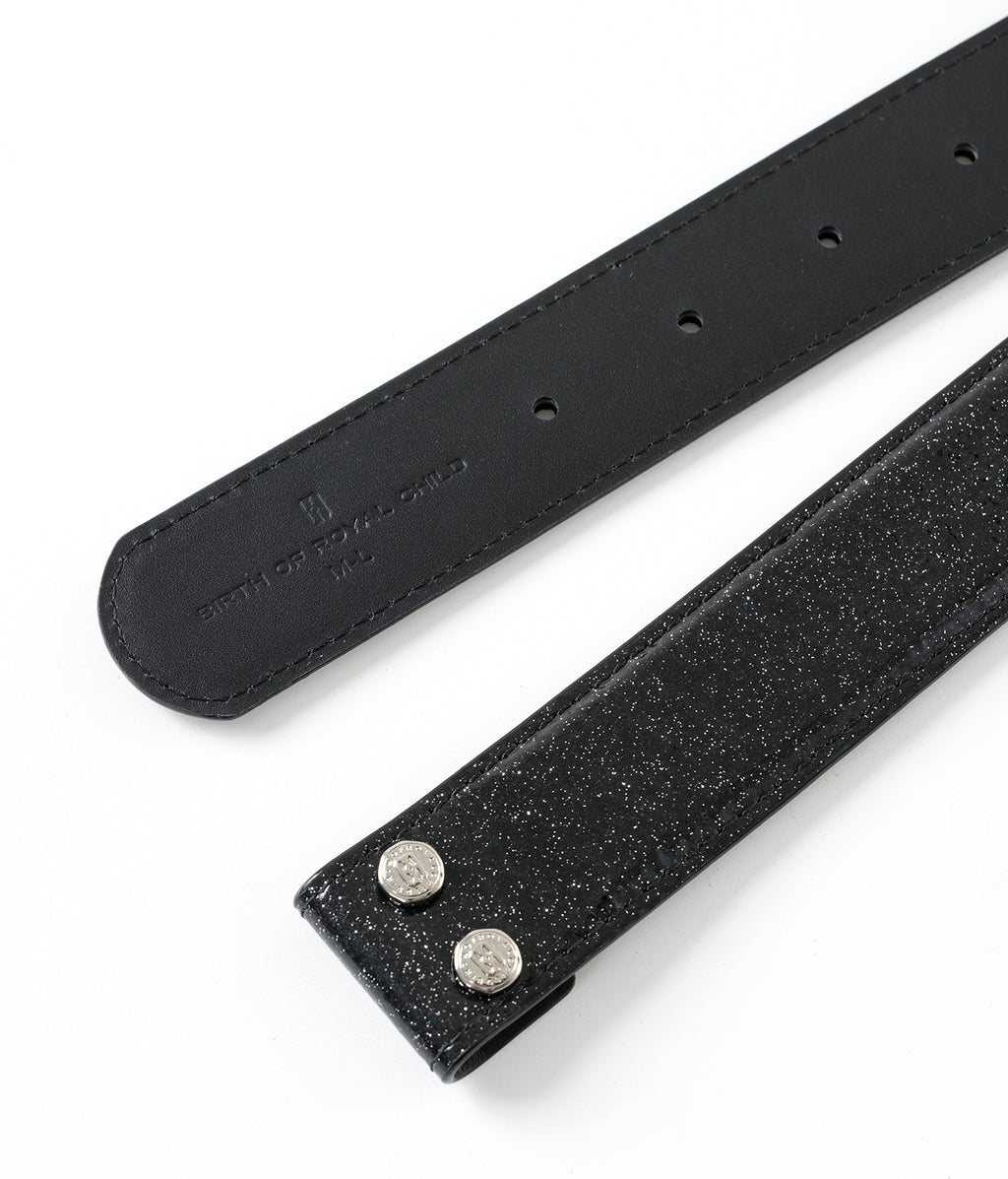 Starry Sky Leather Belt Blue