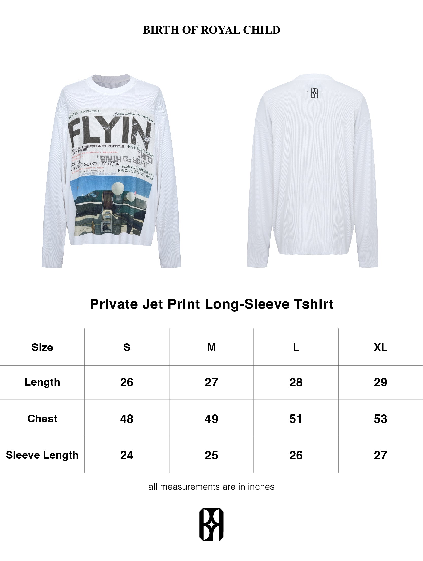 Private Jet Print Long-Sleeve Tshirt