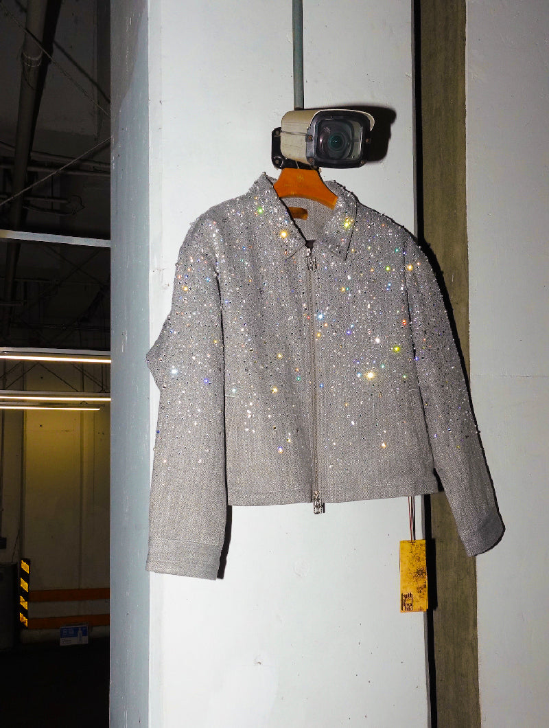 20K Diamond Zipper Jacket in GRY