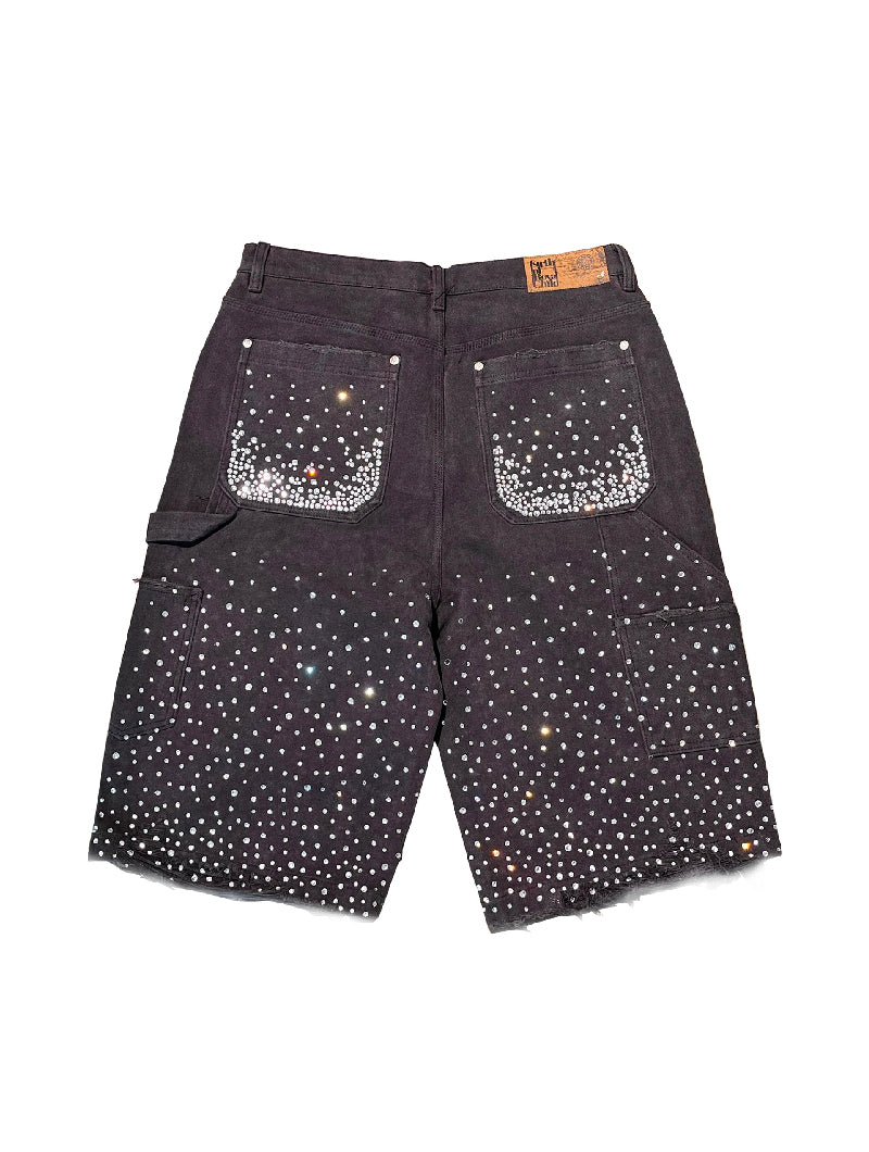 Redial 20k Diamond Jorts in Washed Black