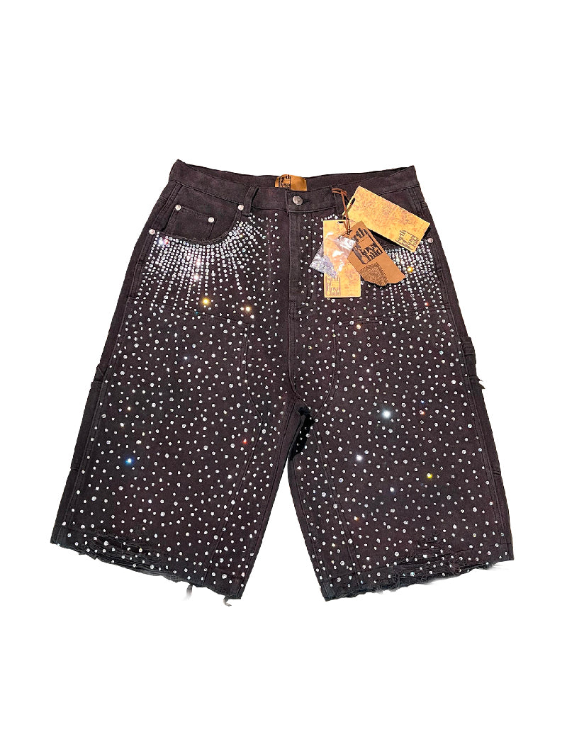 Redial 20k Diamond Jorts in Washed Black