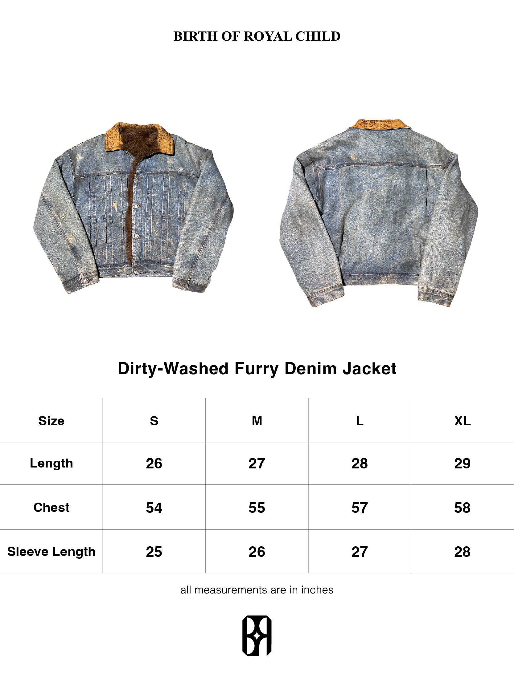 Dirty-Washed Furry Denim Jacket