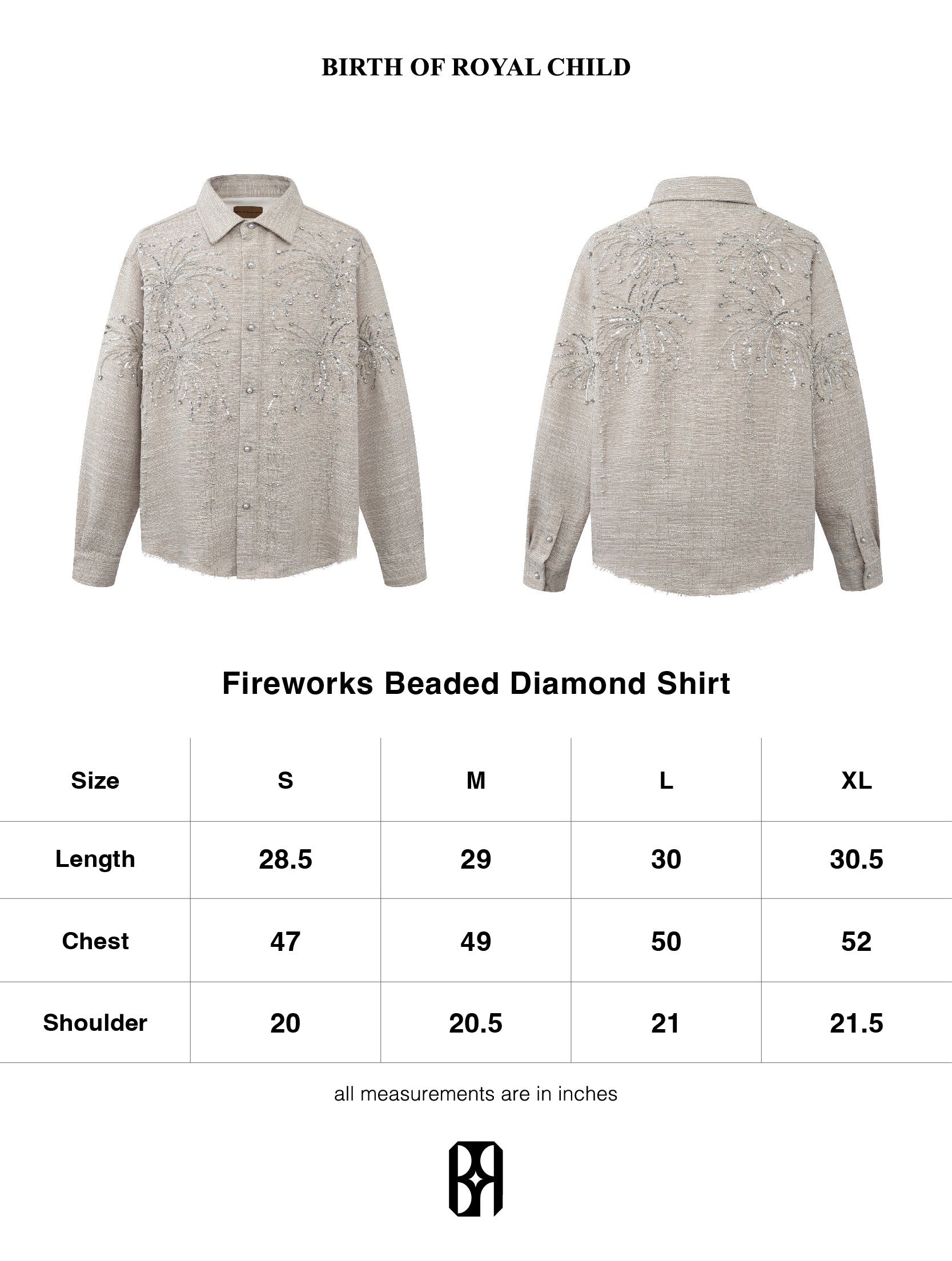 FIREWORKS BEADED DIAMOND SHIRT