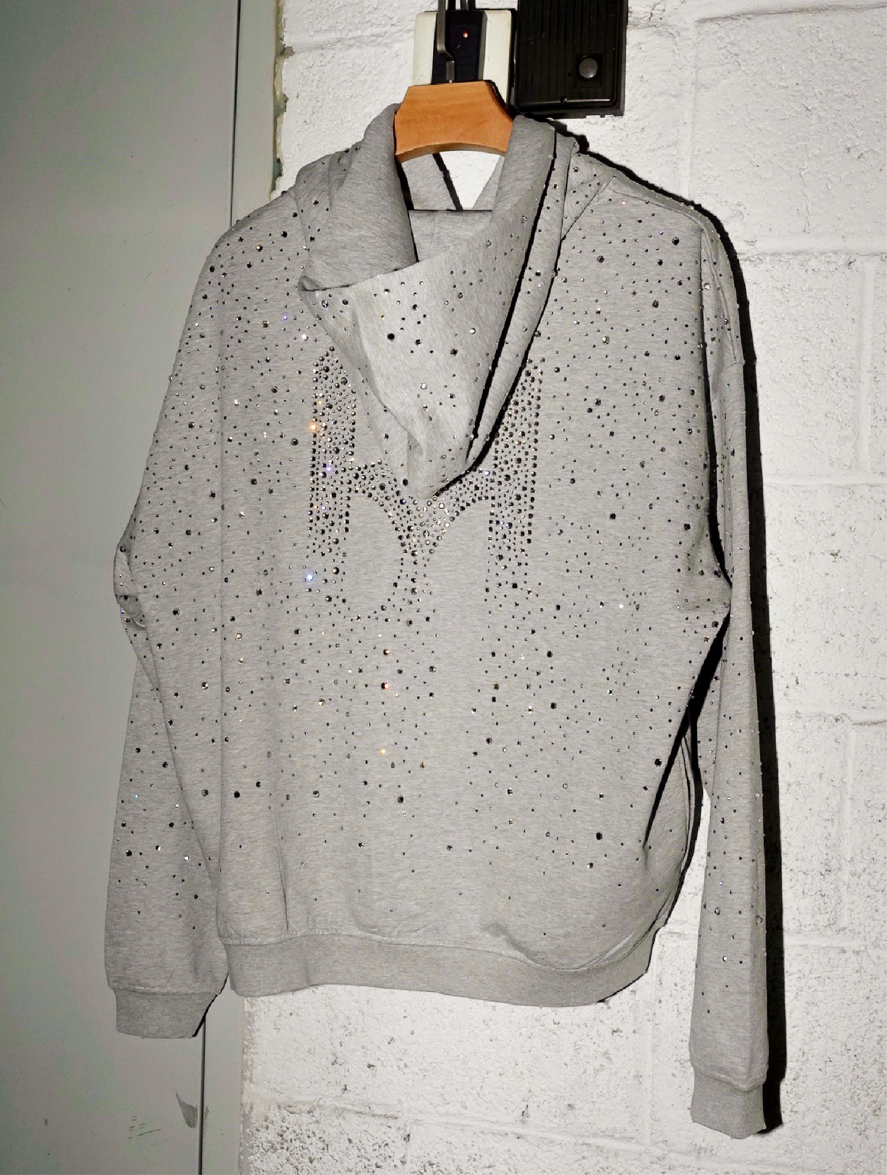 20K Swarovski Diamond Hoodie in Grey