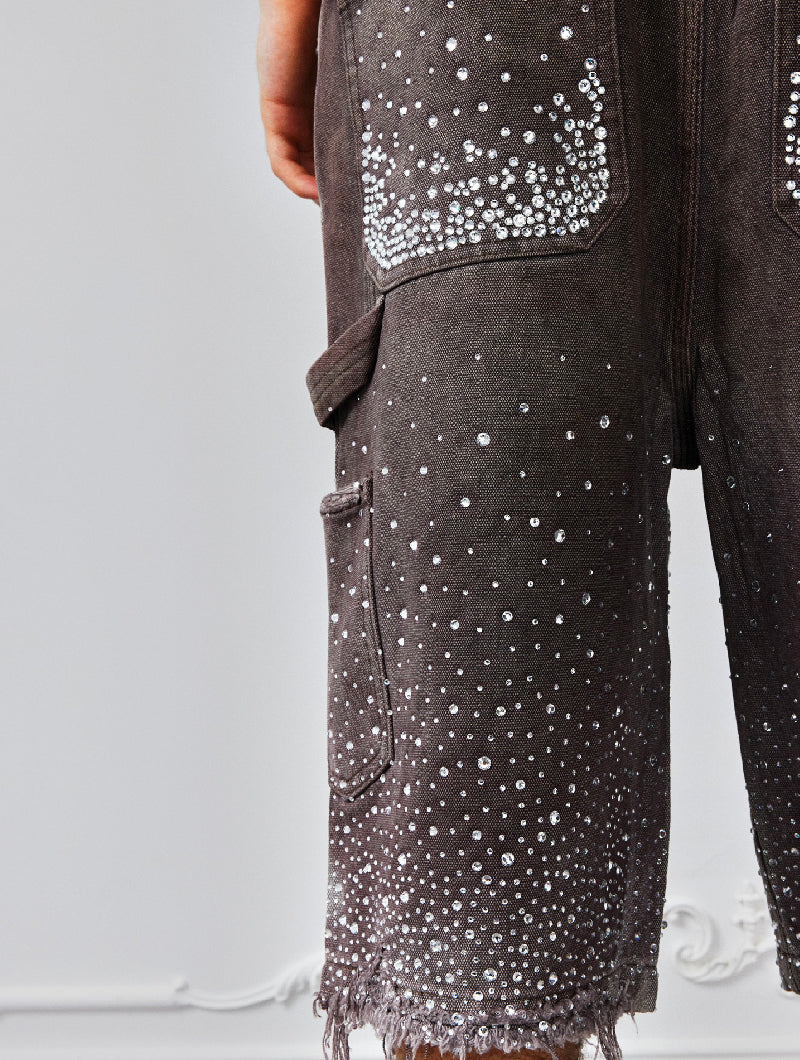 Redial 20k Diamond Shorts in Washed Brown – Birth Of Royal Child