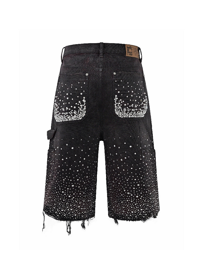 Redial 20k Diamond Jorts in Washed Black