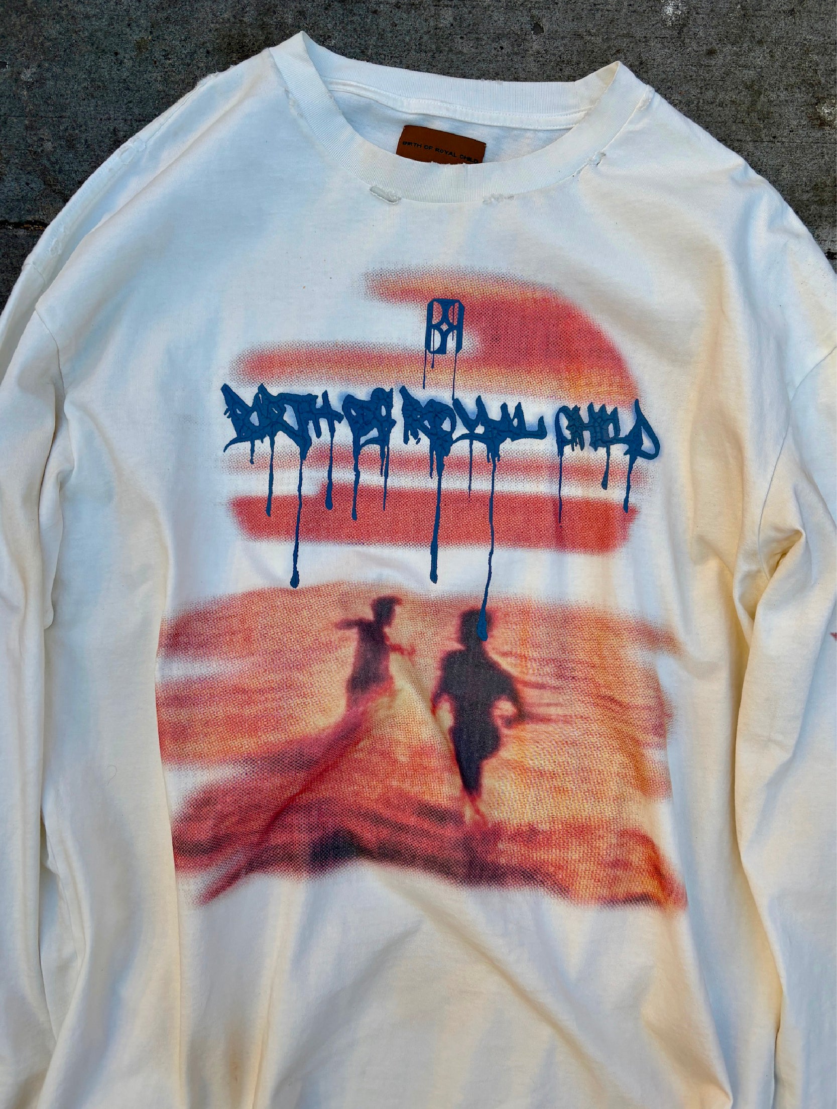 Sunset printed LS Tee