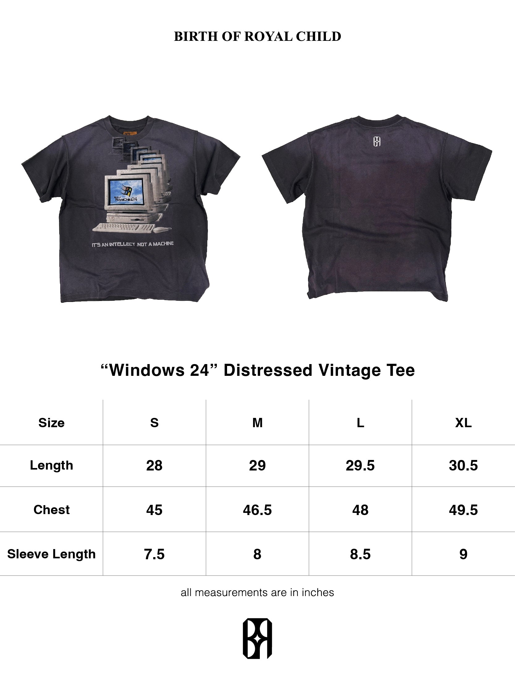 "Windows 24" Distressed Vintage Tee