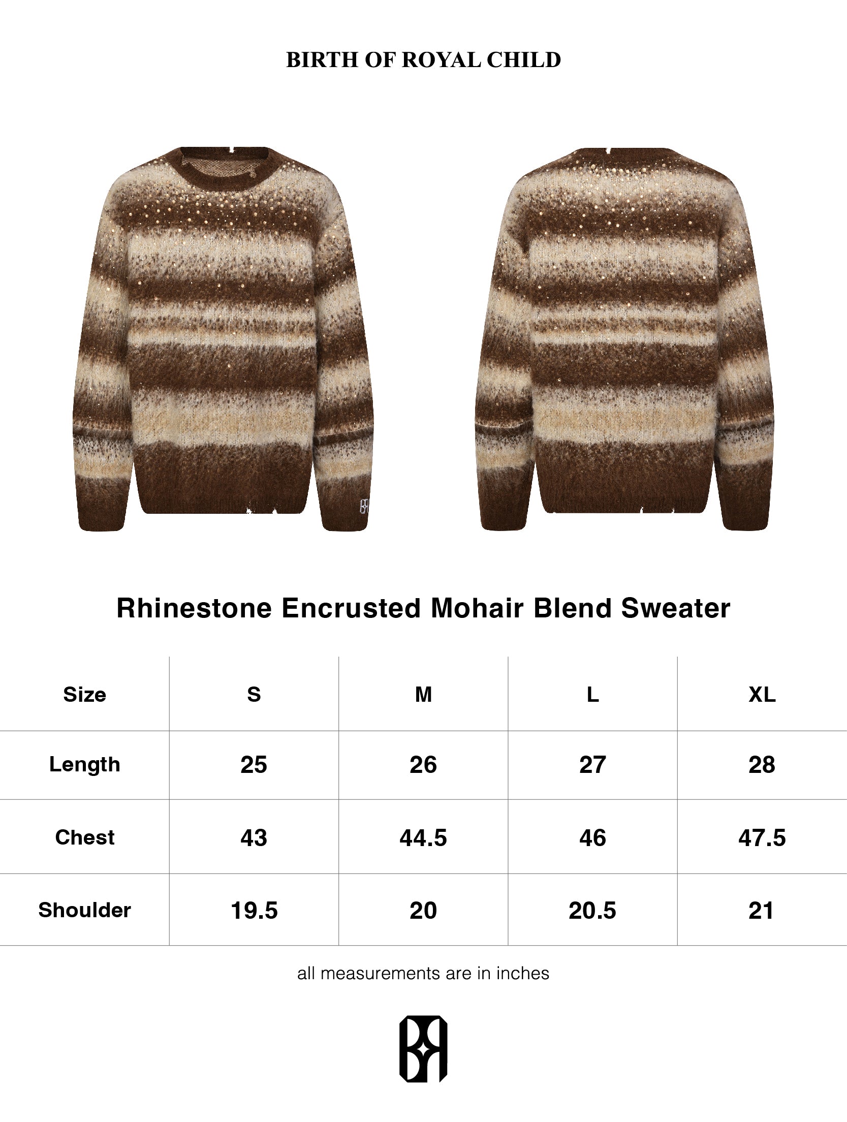 Rhinestone Encrusted Mohair Blend Sweater