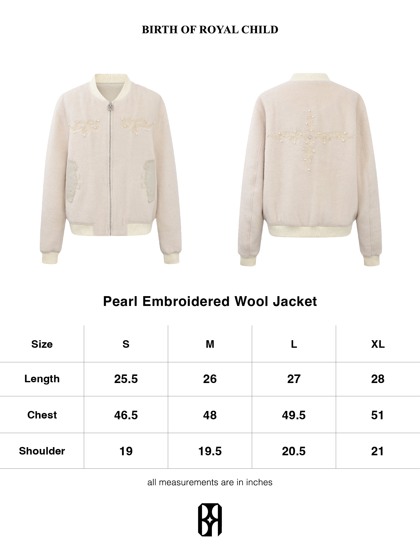 Pearl Embroidered Wool Jacket